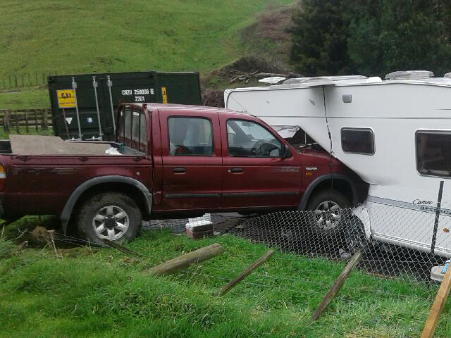 Ute in caravan